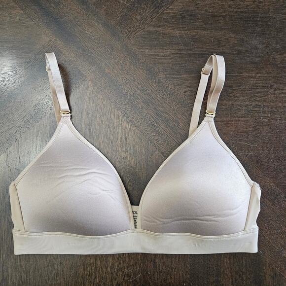 ThirdLove 24/7 Classic Wireless Bra Womens Size 32B1/2 Nude Tan Seamless Stretch - Picture 1 of 8